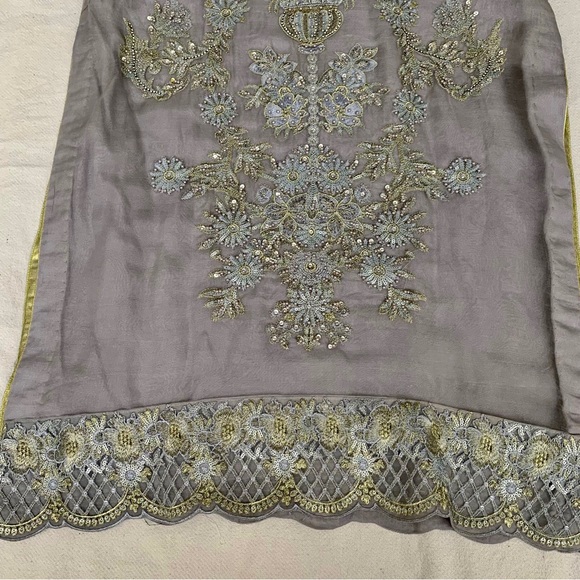 Pakistani Indian eid semi formal shalwar qameez dupatta - Picture 4 of 11